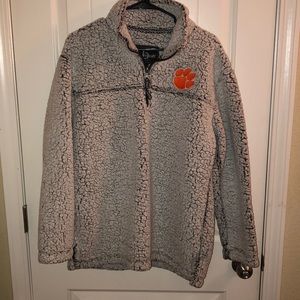 Clemson bear coat half zip